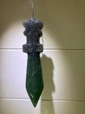 Green Aventurine Sword Carved Pendant