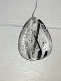 Black Tourmaline in Quartz Pendant