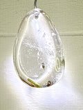 Green Tourmaline in Quartz Pendant