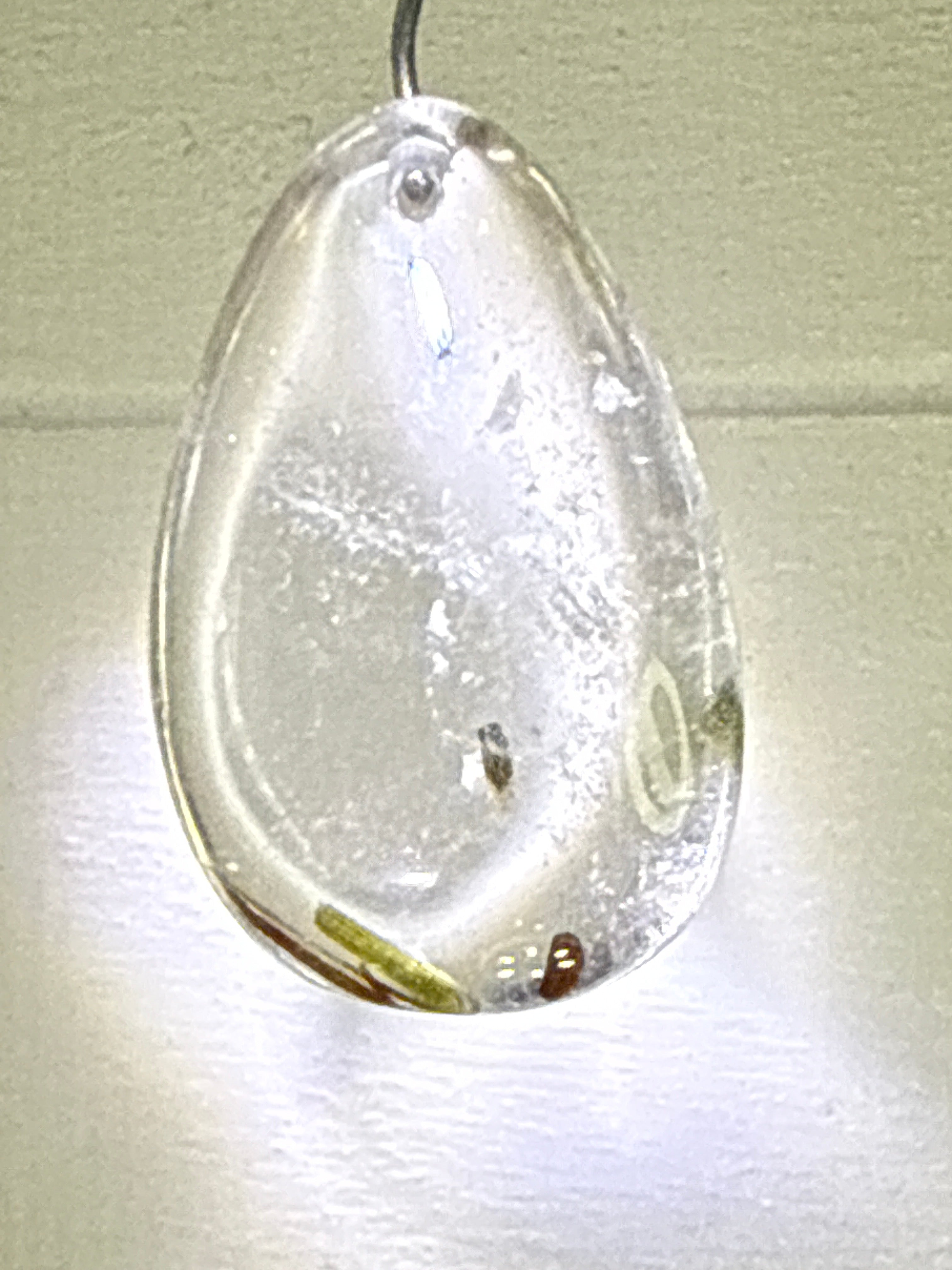 Green Tourmaline in Quartz Pendant