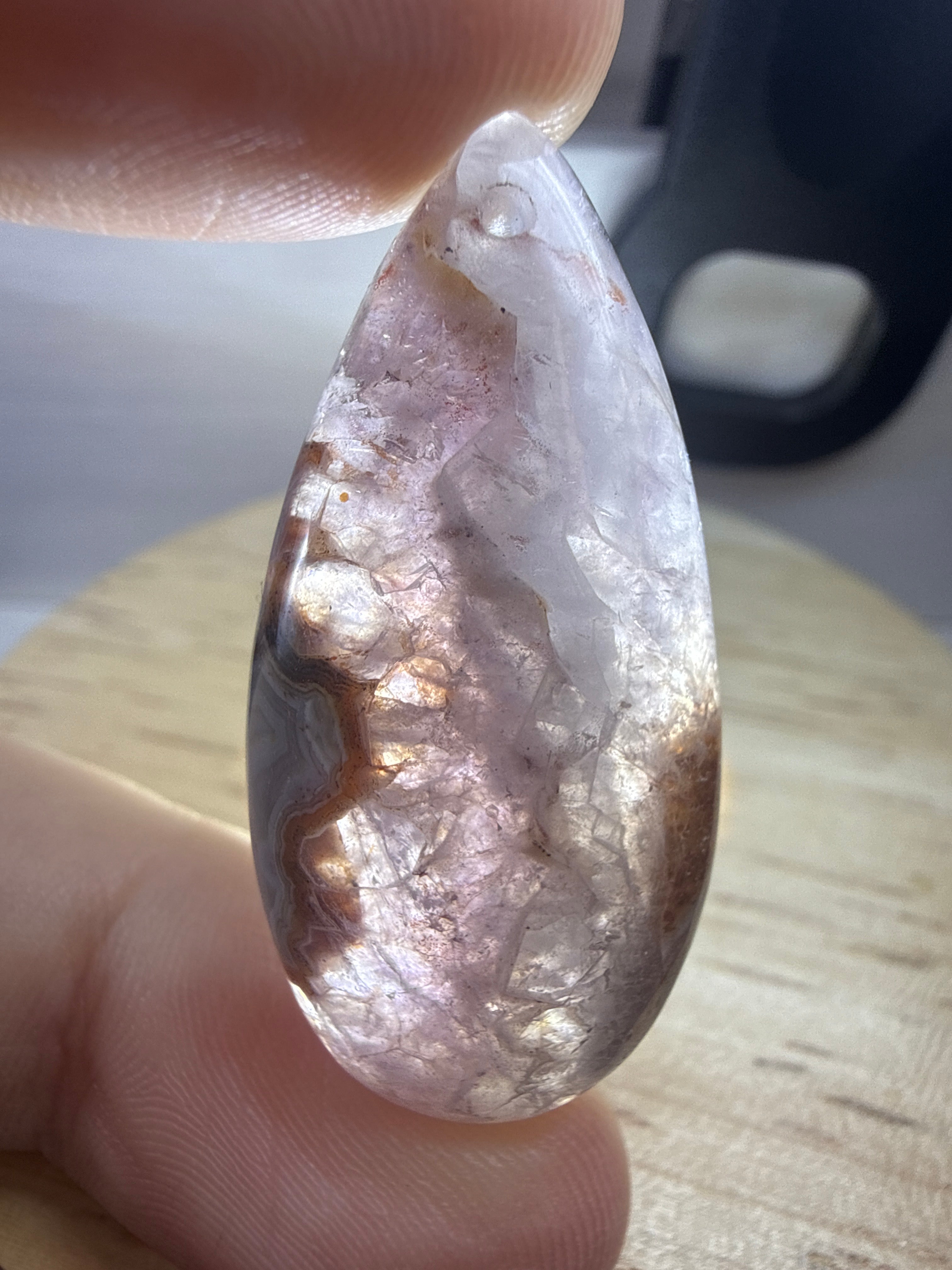Amethyst with Mexican Lace Agate Pendant