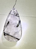 Black Tourmaline in Quartz Pendant