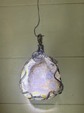 Quartz Geode Wire Wrapped Pendant