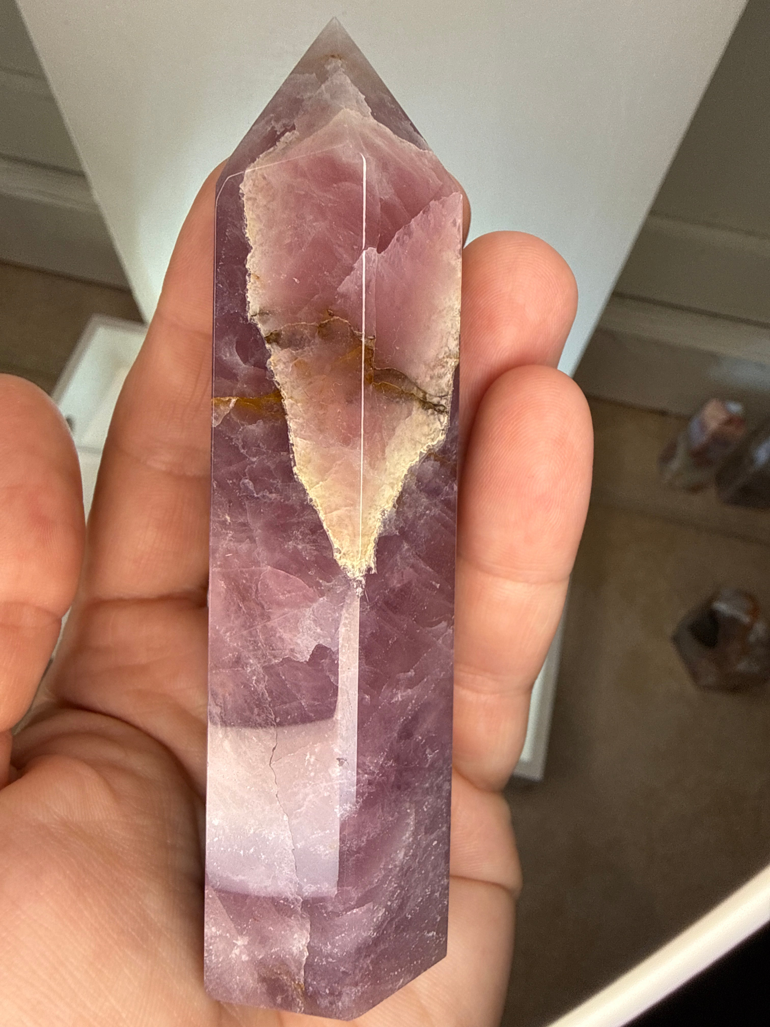 Lavender Rose Quartz with Inclusions