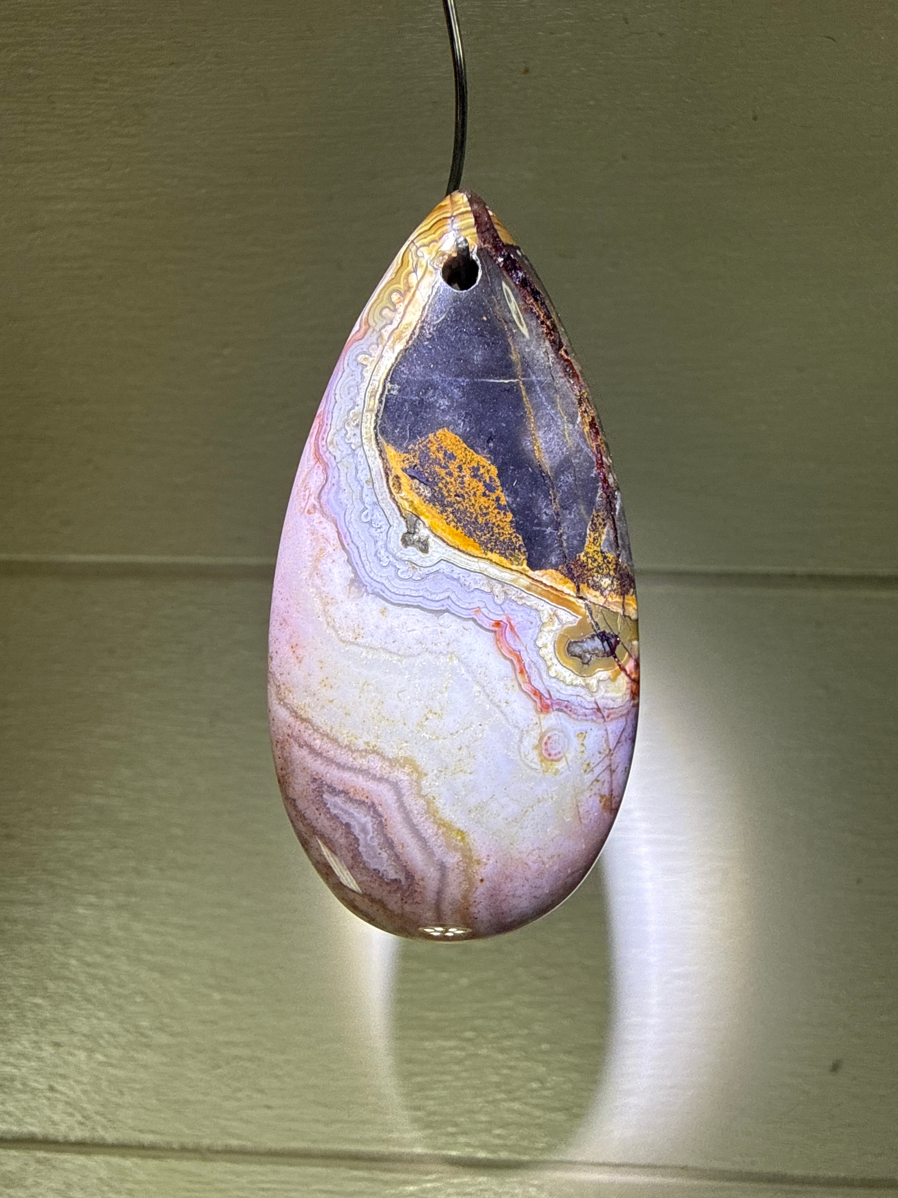 Mexican Lace Agate Pendant