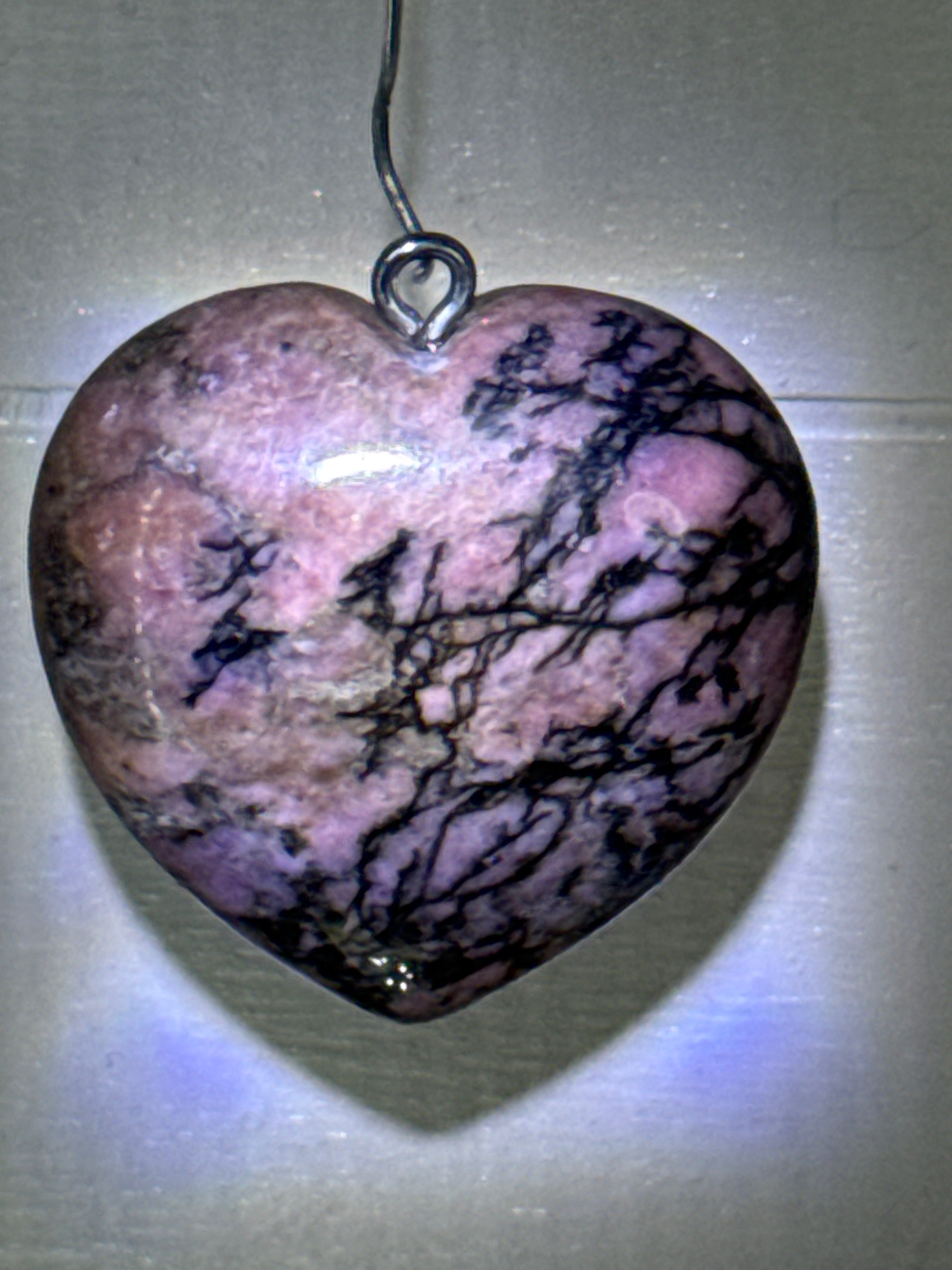 Rhodonite Heart Pendant