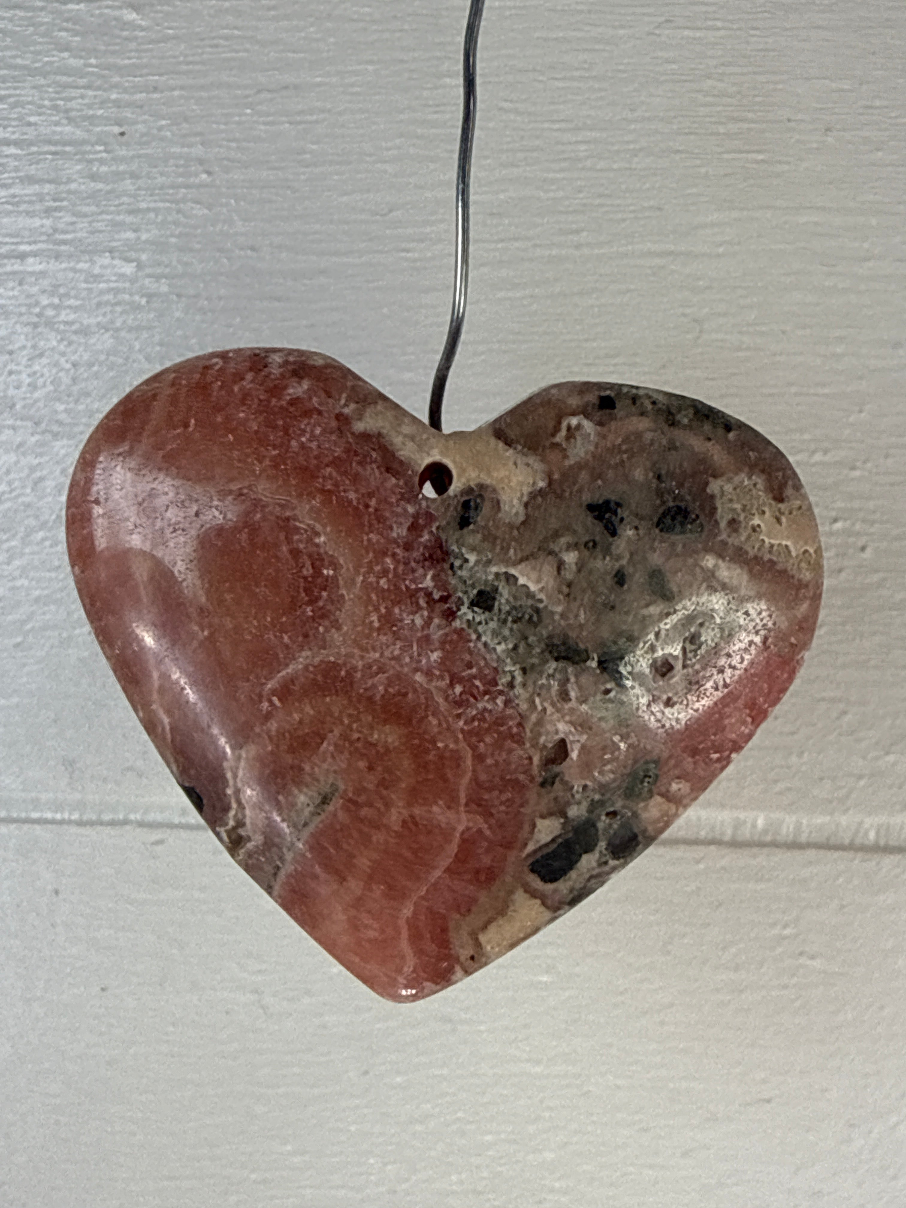 Rhodochrosite Heart Pendant