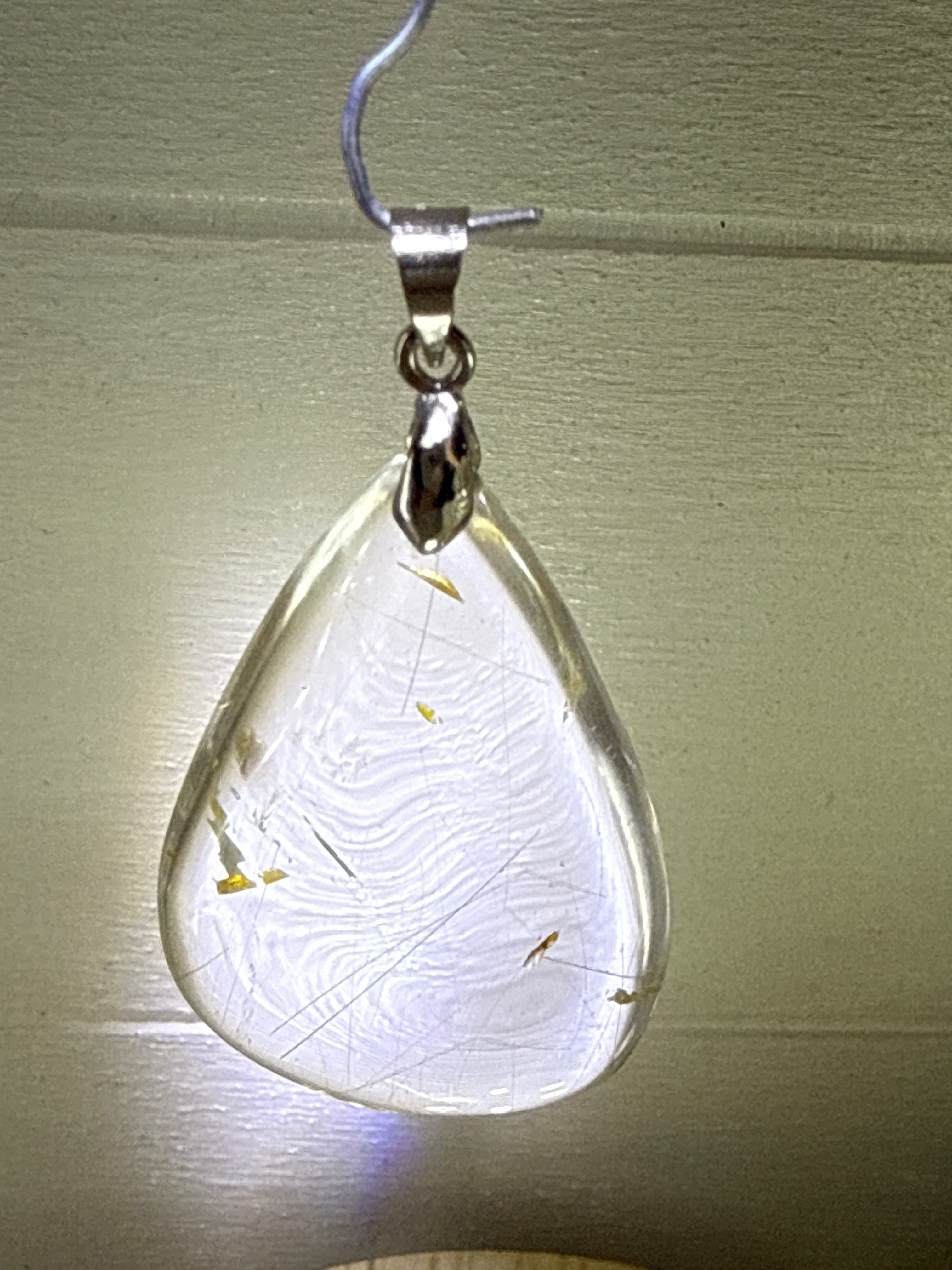 Gold Rutile Pendant