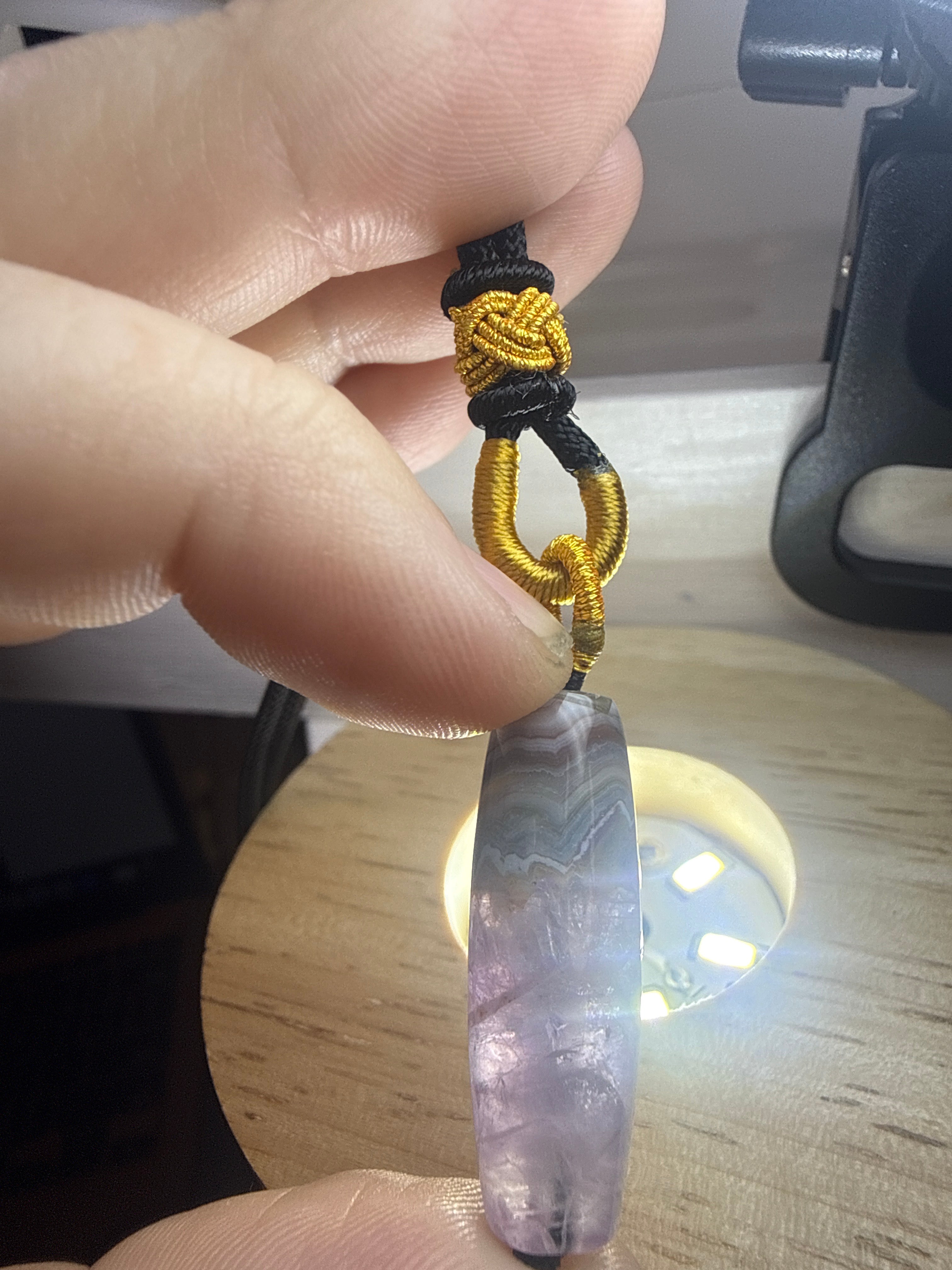 Amethyst with Mexican Lace Agate Pendant