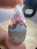 Amethyst with Mexican Lace Agate Pendant