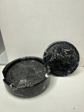 Black Jade Coaster Set of 4 with Holder
