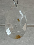 Faceted Fire Quartz Pendant