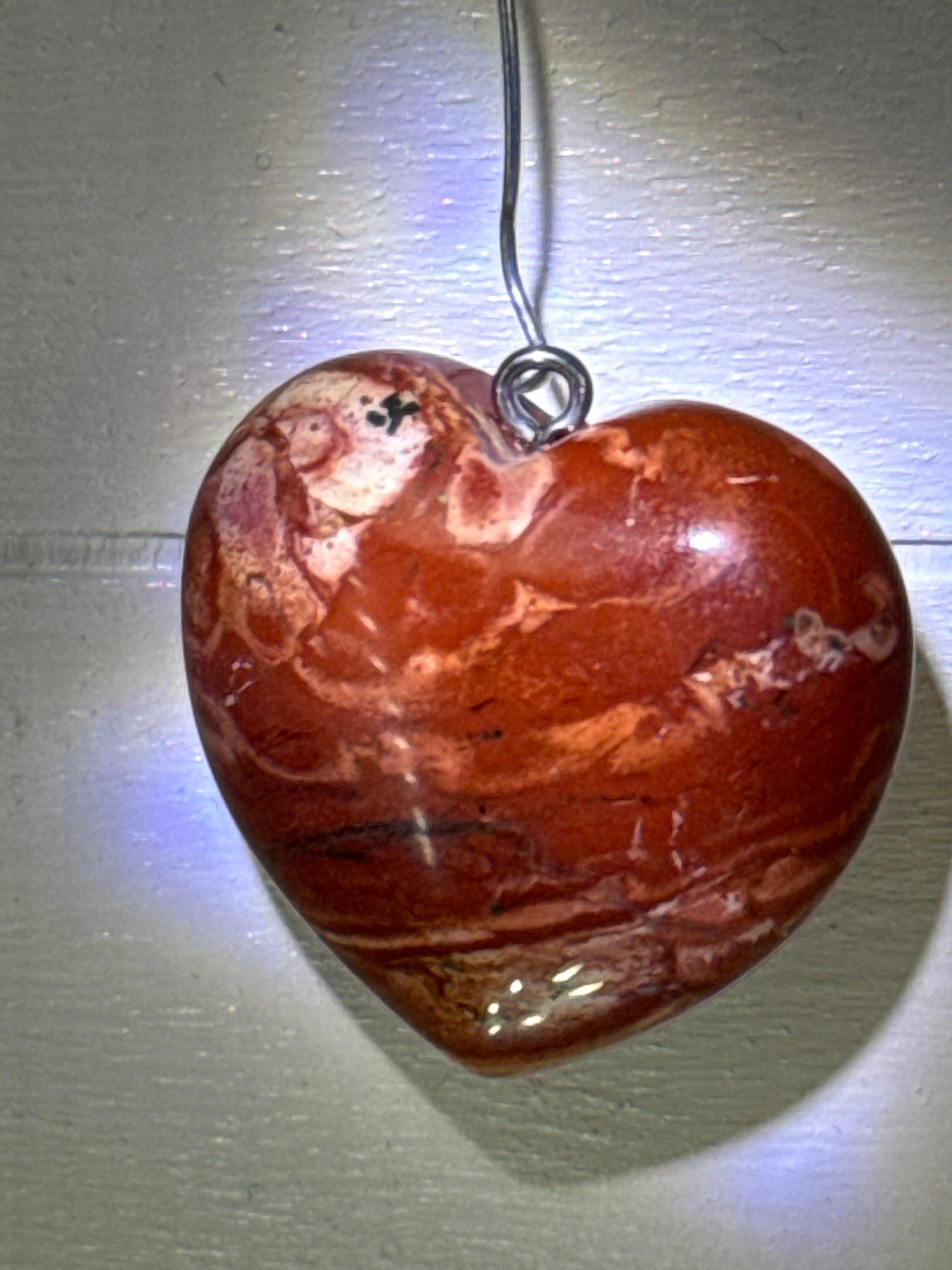 Red Jasper Heart Pendant