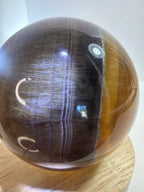 Fluorite with Dendritic Scolecite Sphere