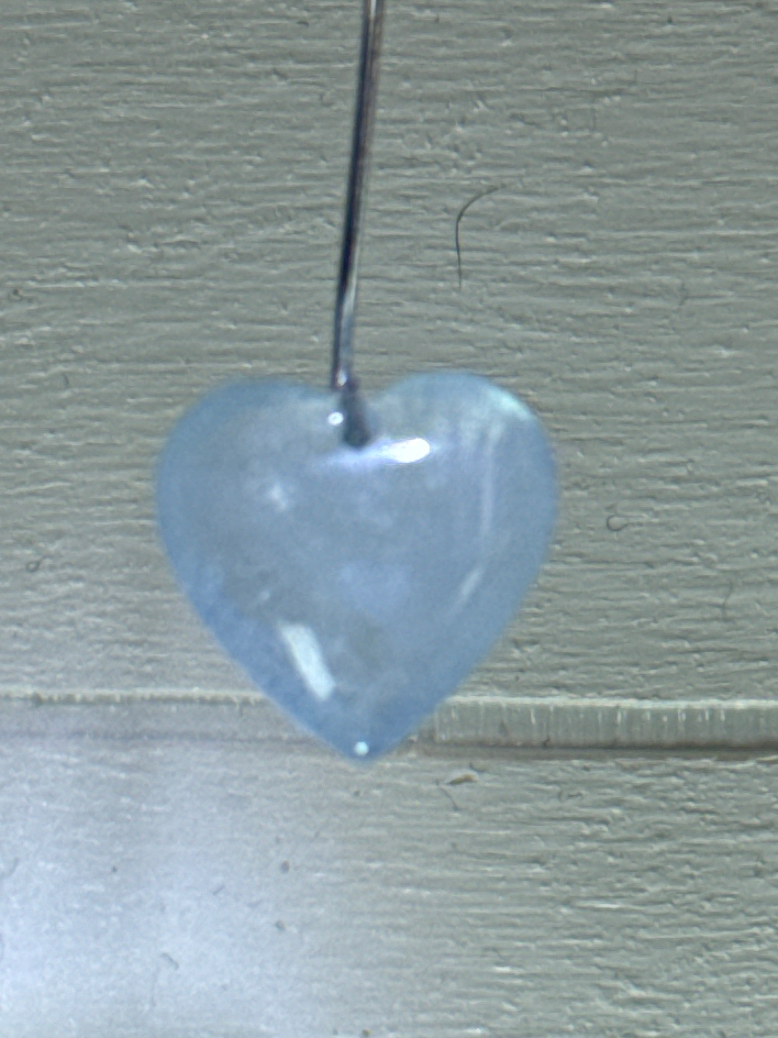 Aquamarine Dainty Heart Pendant