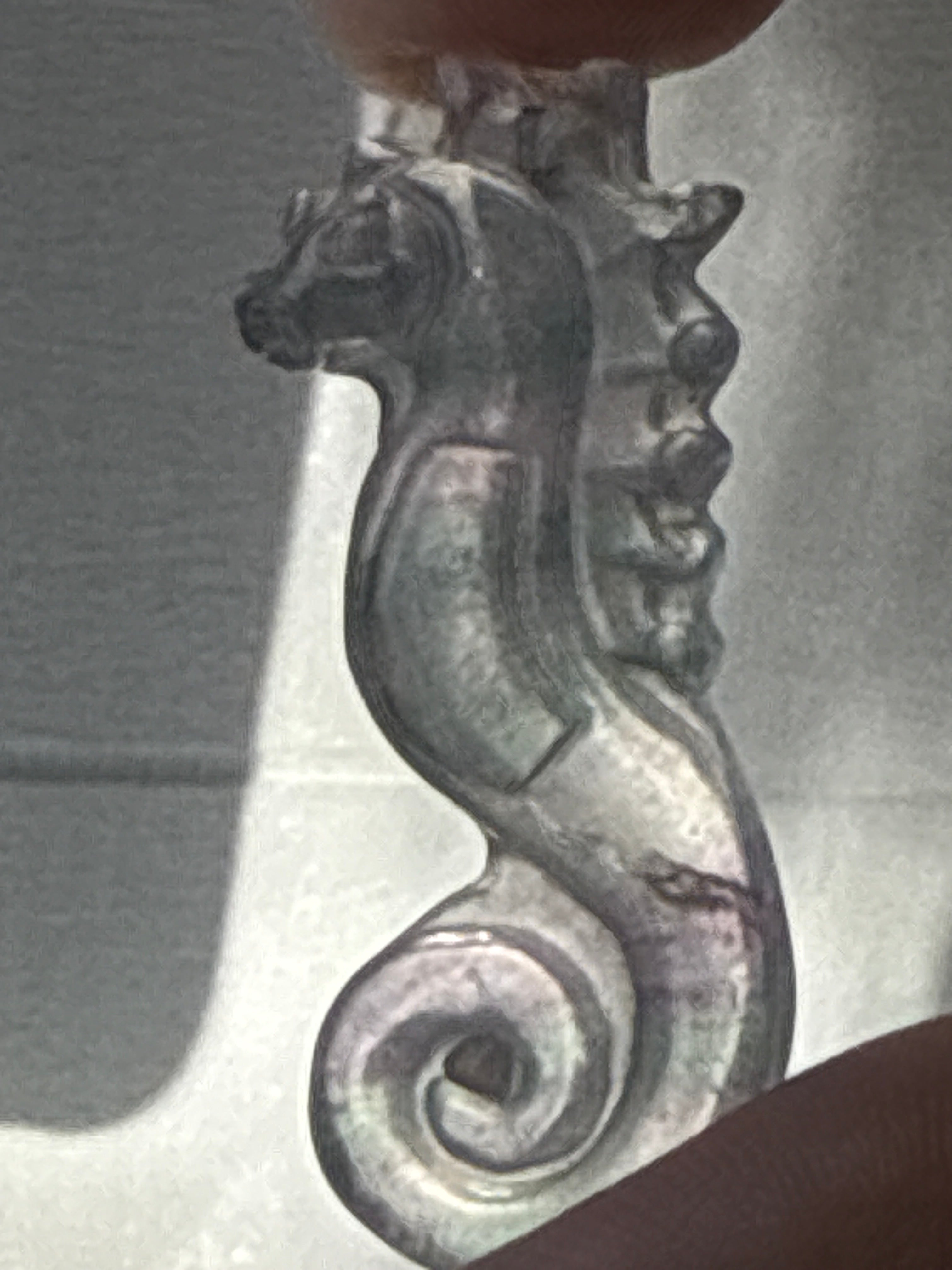Carved Fluorite Seahorse Pendant