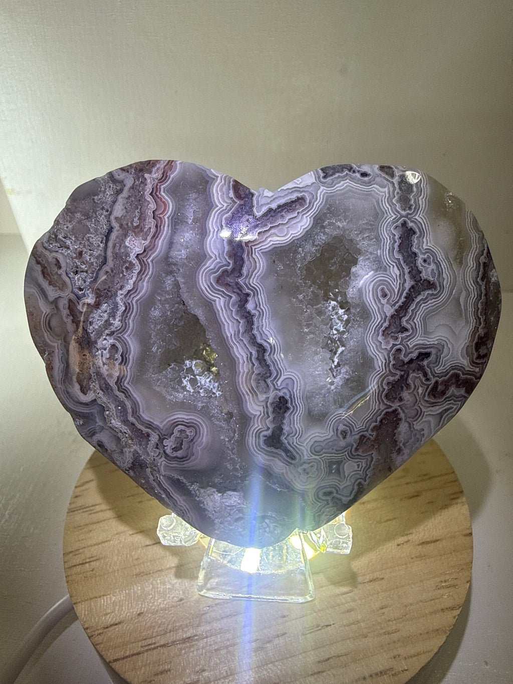 Mexican Lace Agate Heart