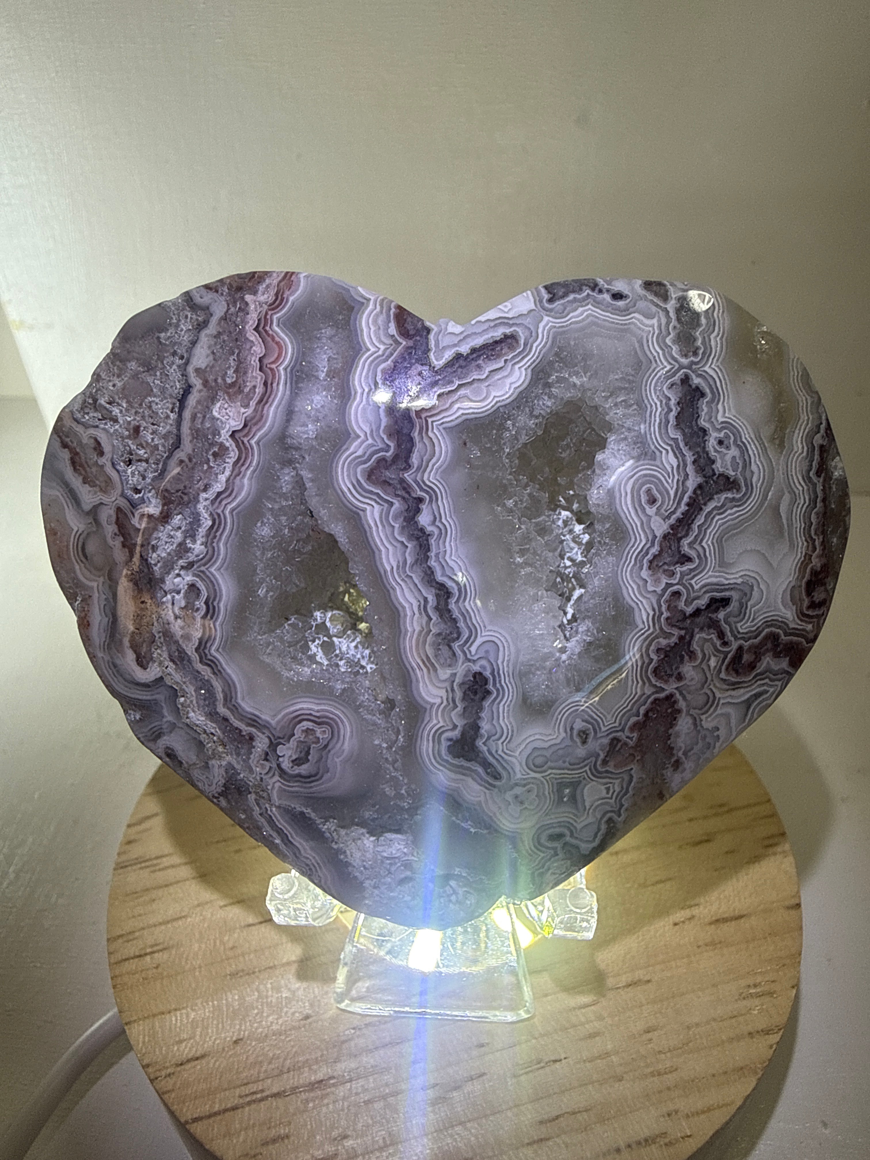 Mexican Lace Agate Heart