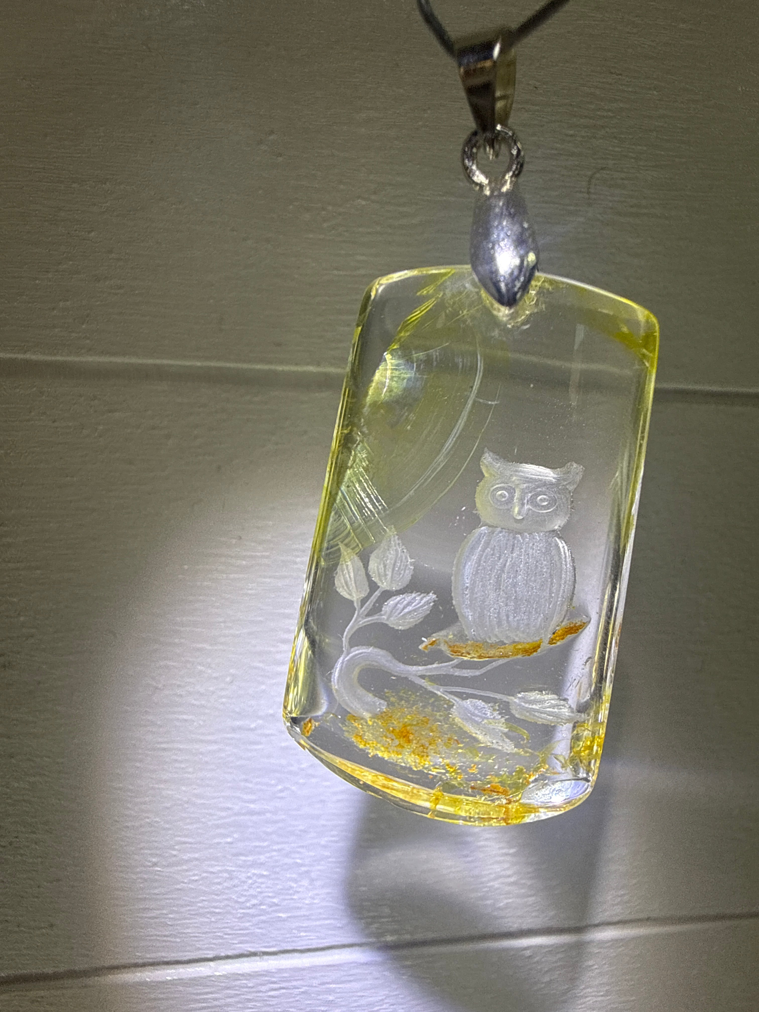 Carved Owl Pendant
