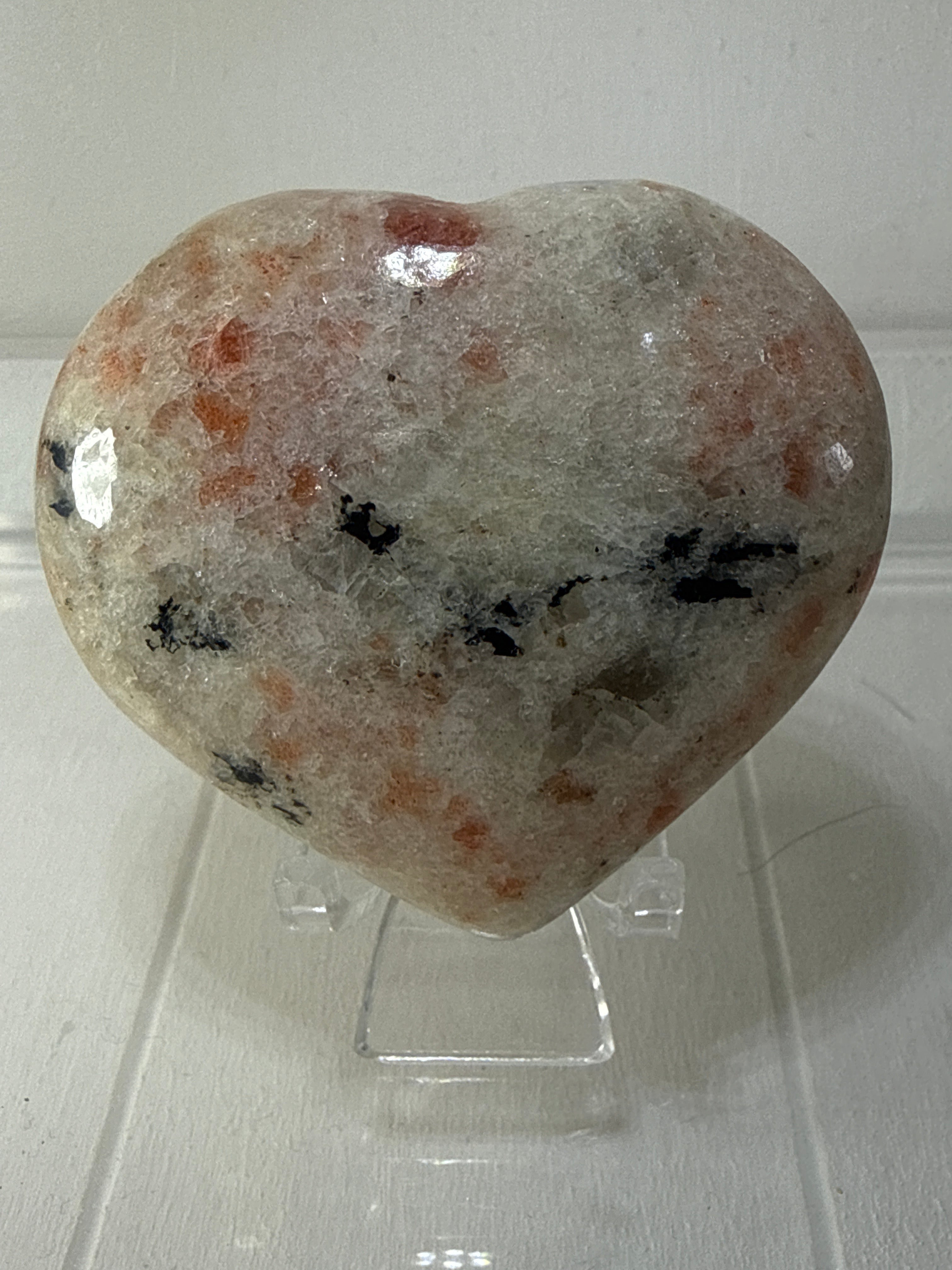 Sunstone & Moonstone Heart