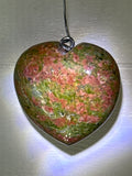 Unakite Heart Pendant