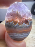 Amethyst with Mexican Lace Agate Pendant