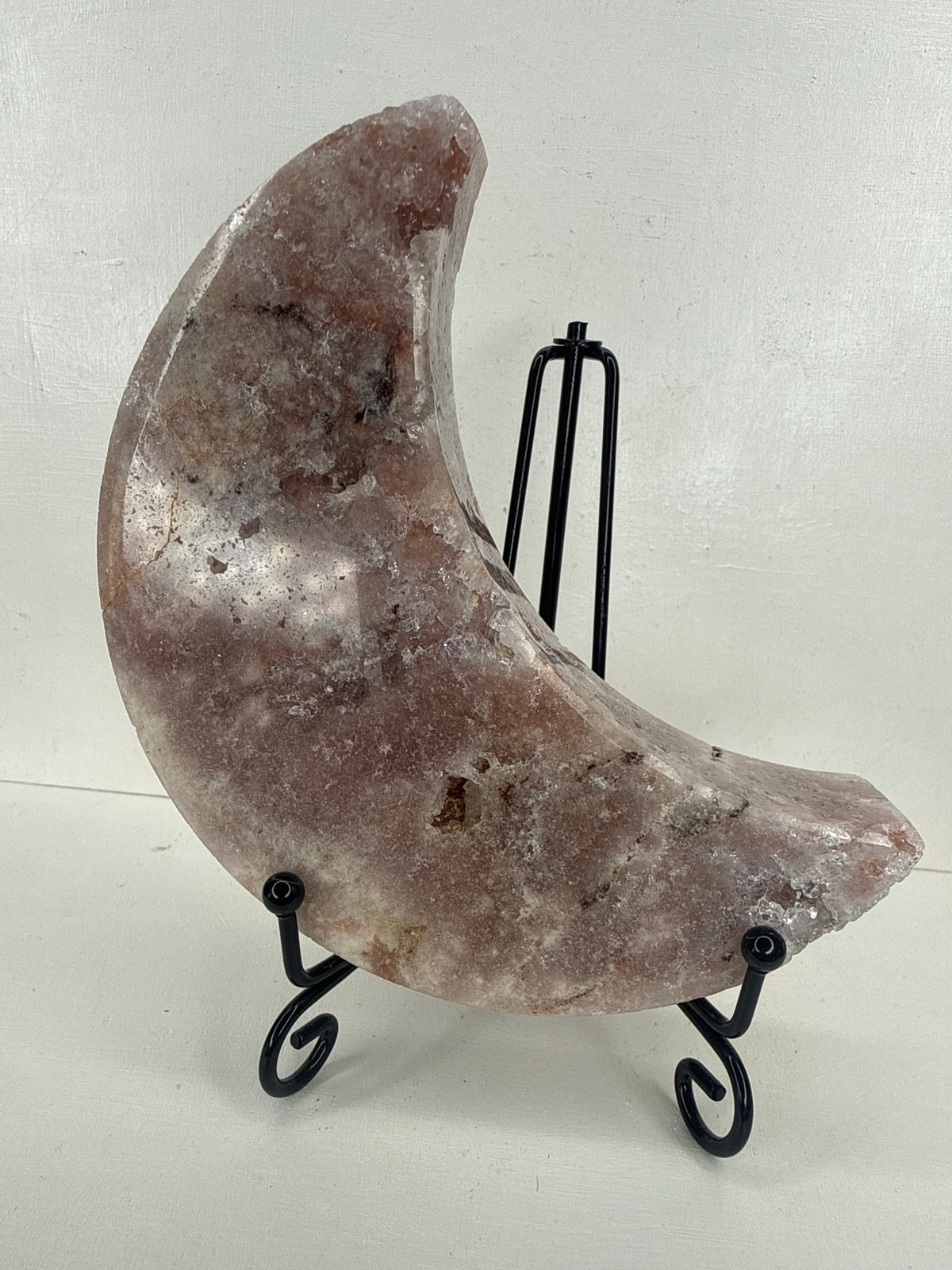 Pink Amethyst Moon Carving