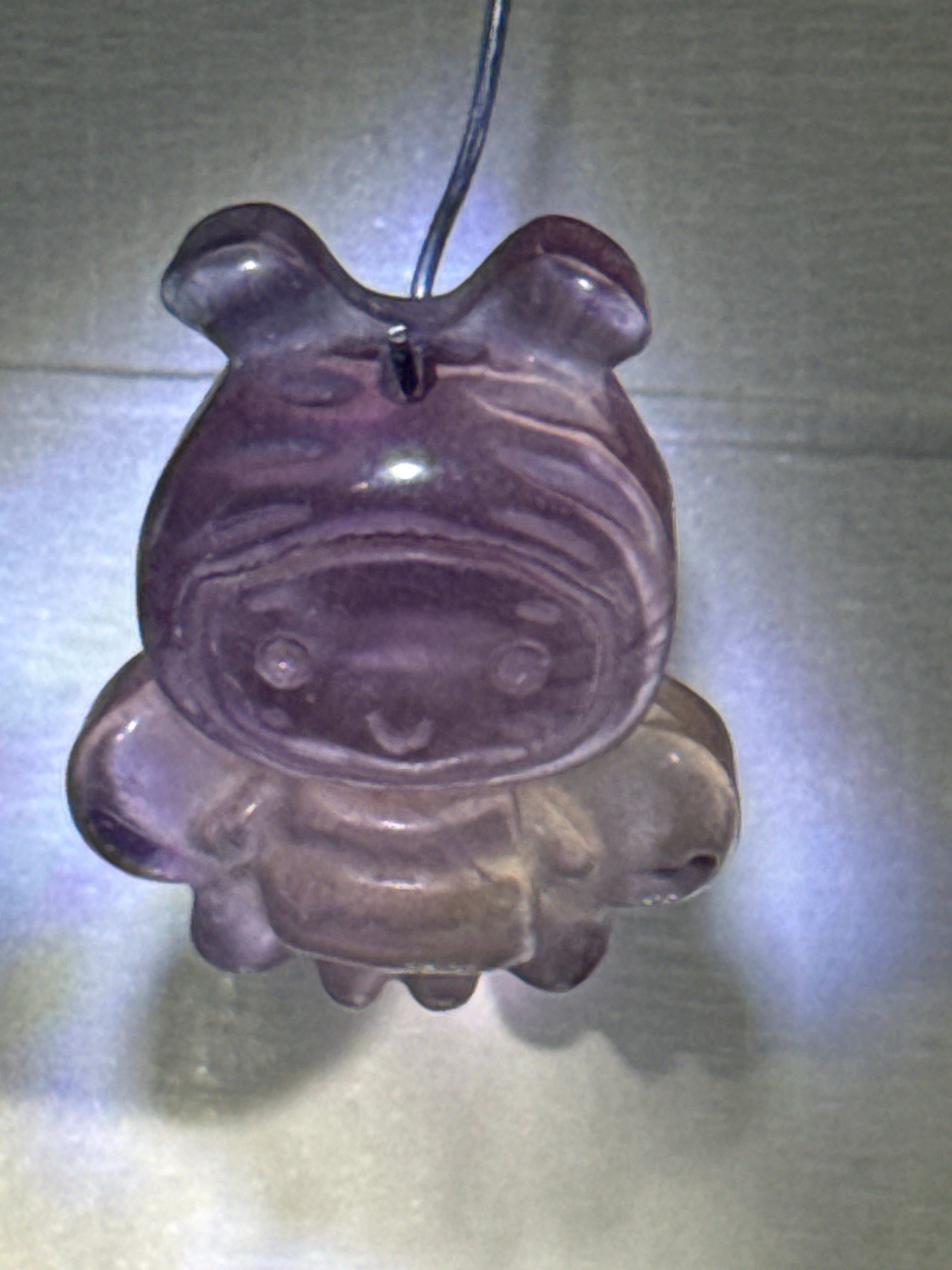 Carved Fluorite Bee Pendant