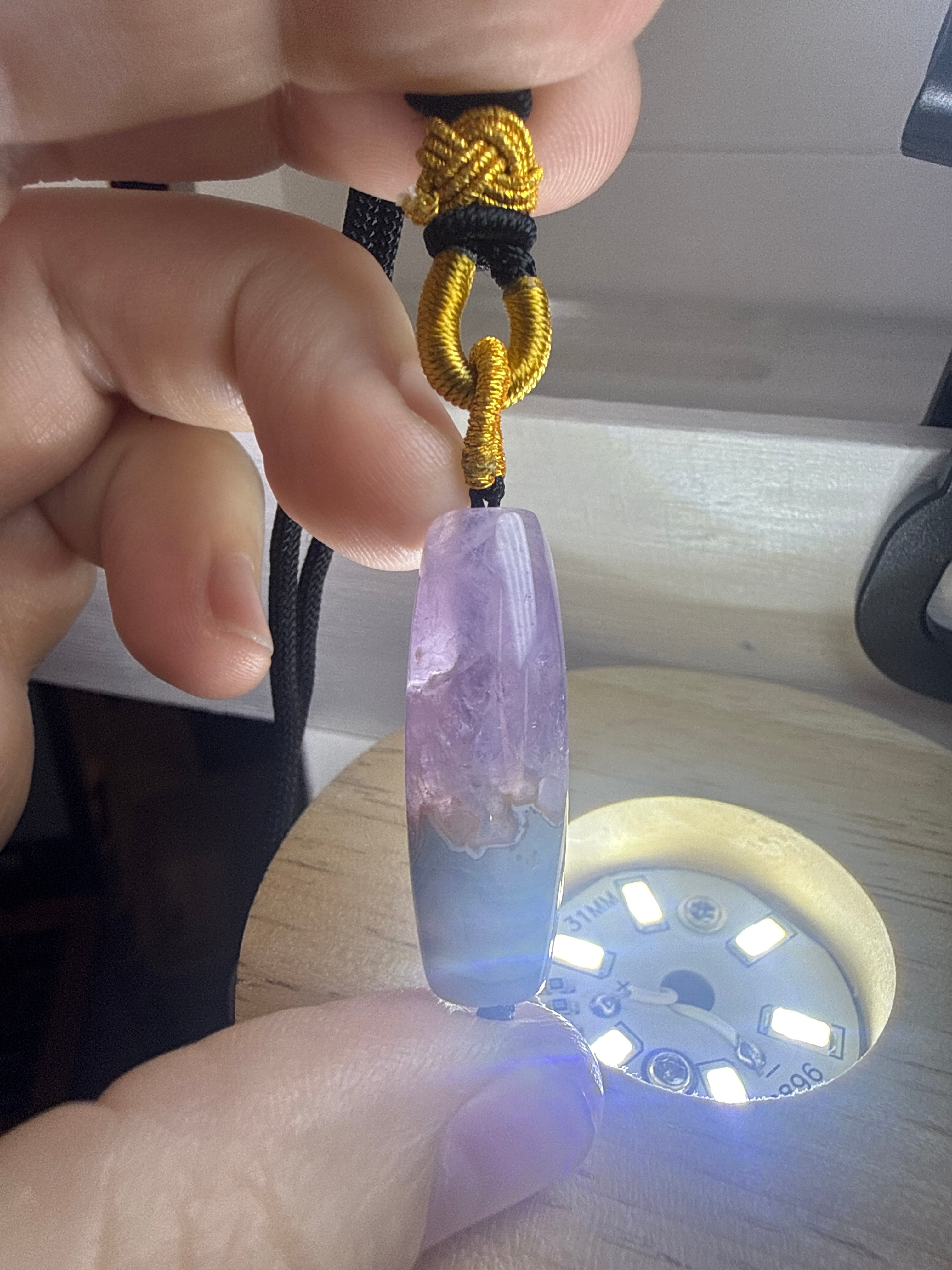 Amethyst with Mexican Lace Agate Pendant