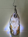 Quartz Geode Wire Wrapped Pendant
