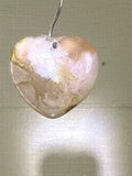 Flower Agate Heart Pendant