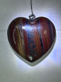 Tiger’s Eye & Tiger Iron Heart Pendant