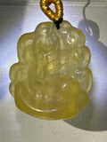 Carved Fluorite Nine-Tailed Fox Pendant (Copy)
