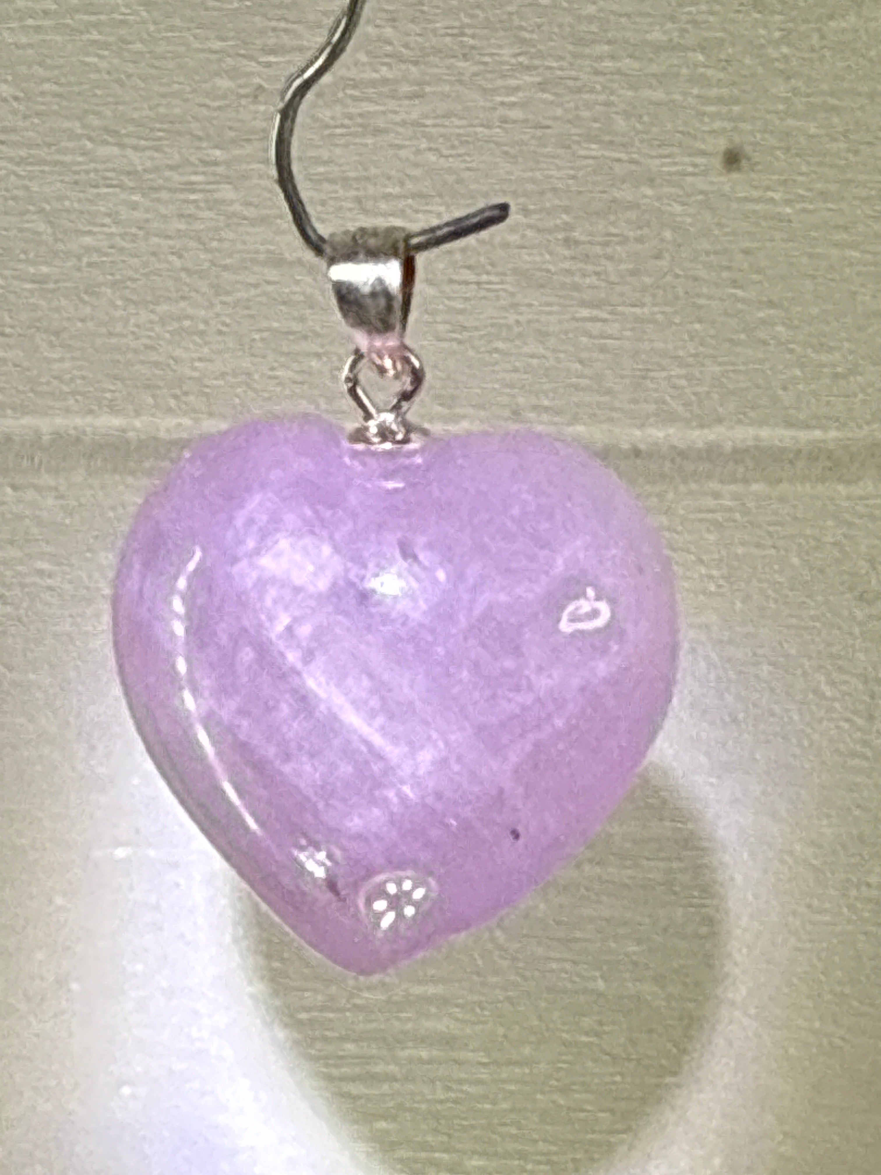 Kunzite Heart Pendant