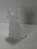 Clear Quartz Fox Carving