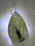Prehnite with Epidote Pendant