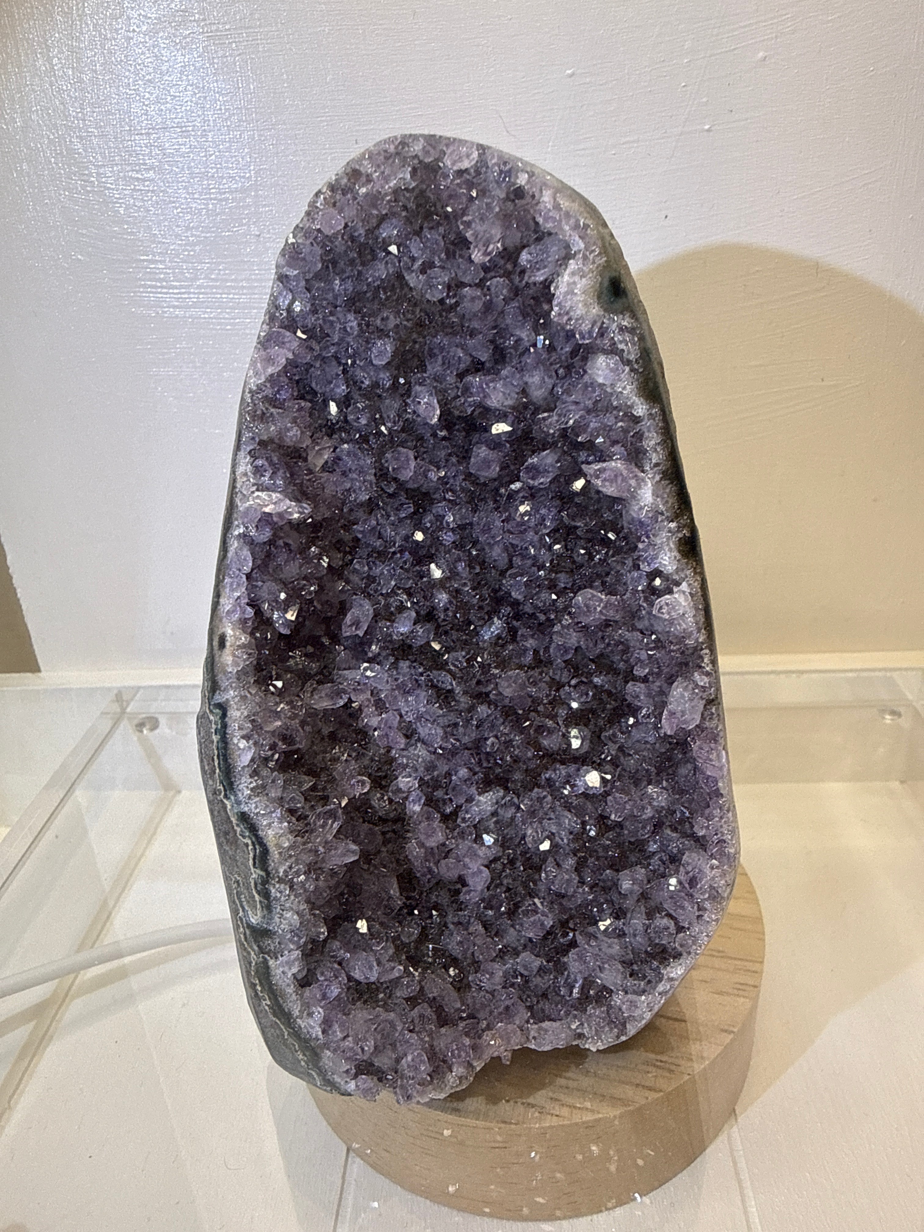 Rainbow Druzy Amethyst (Green and Black)