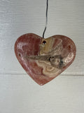 Rhodochrosite Heart Pendant