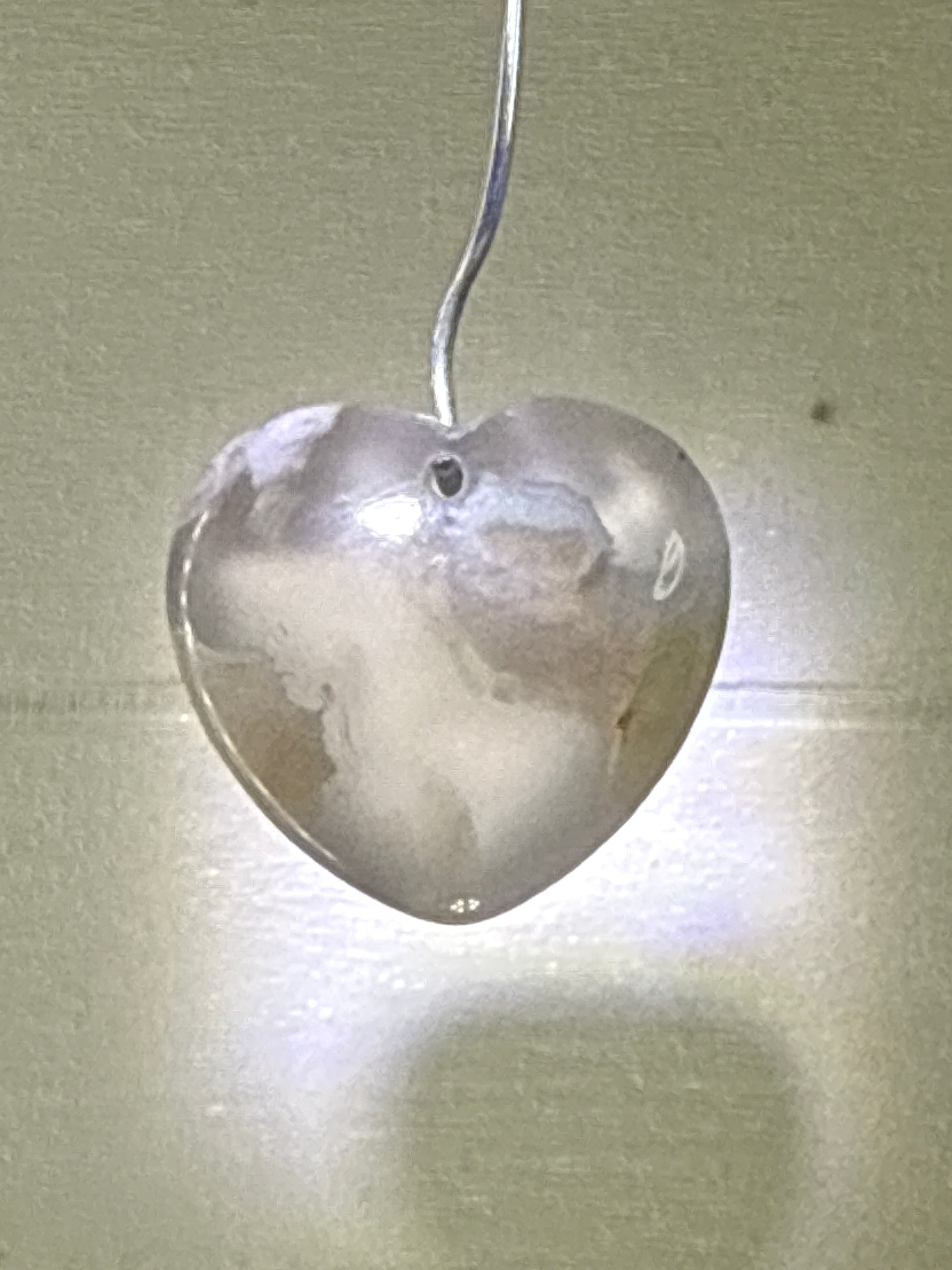Flower Agate Heart Pendant