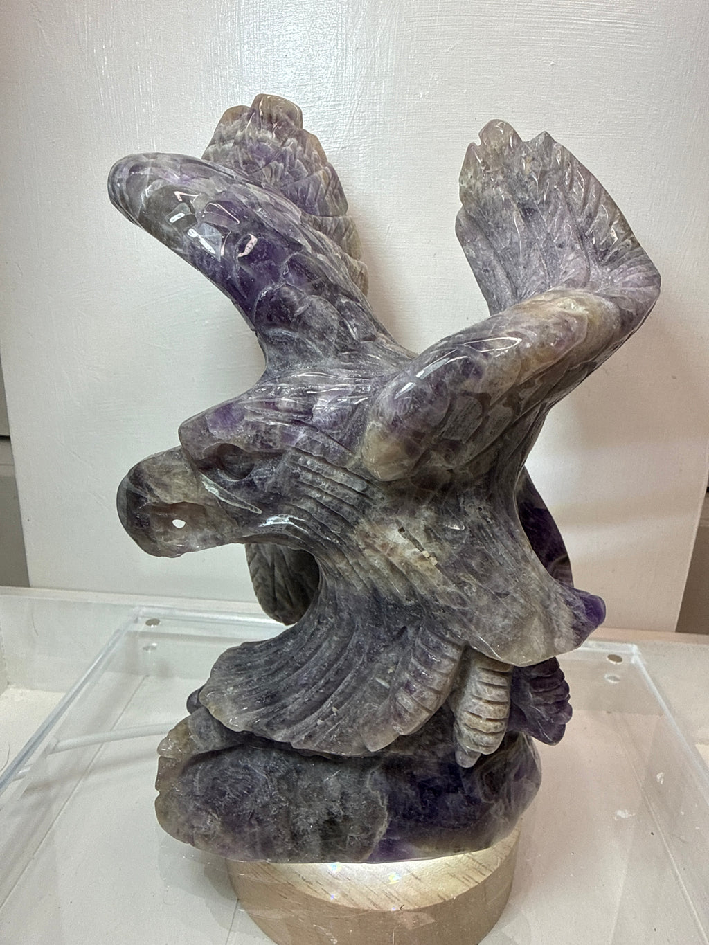 Root Fluorite Eagle Carving