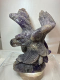 Root Fluorite Eagle Carving