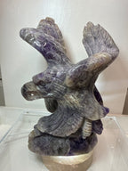 Root Fluorite Eagle Carving