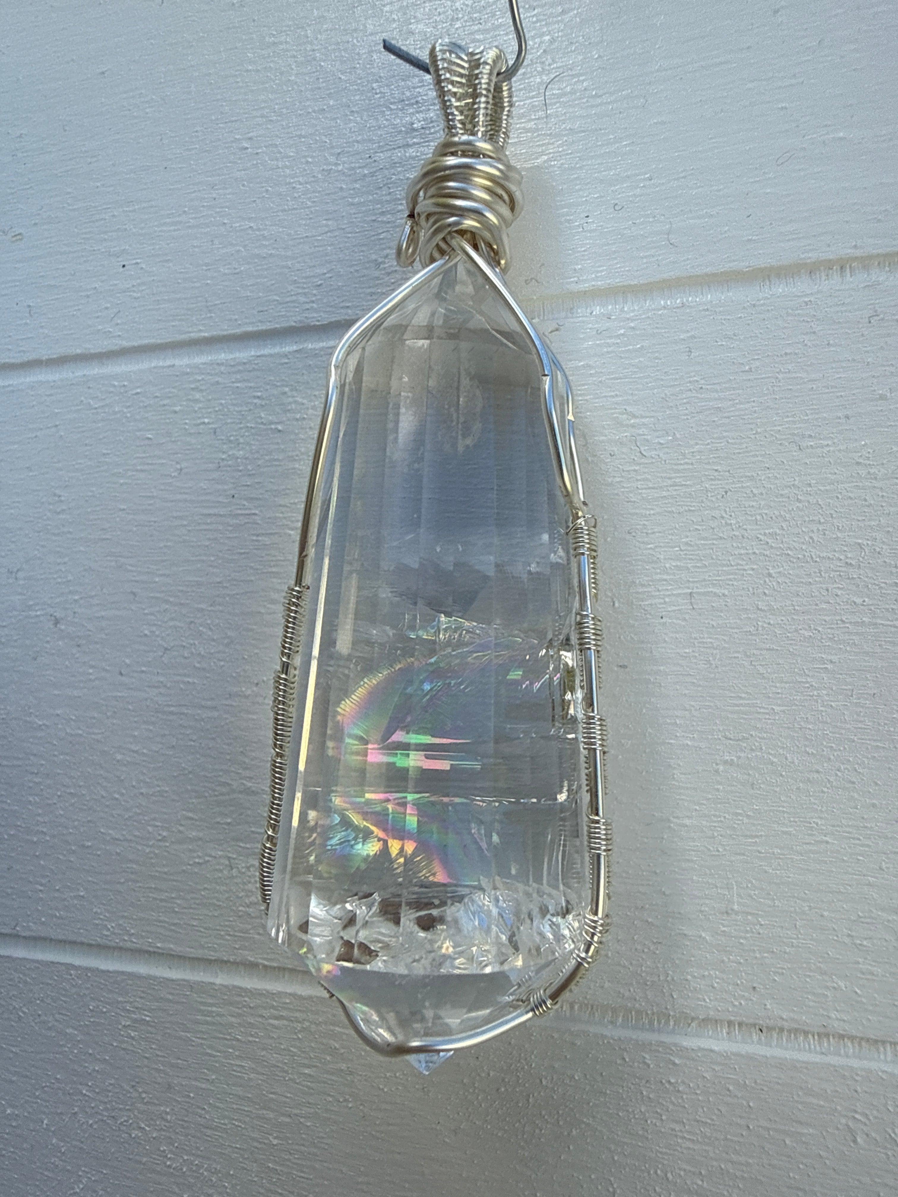 Clear Quartz Faceted Vogel Pendant