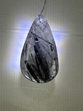 Black Tourmaline in Quartz Pendant