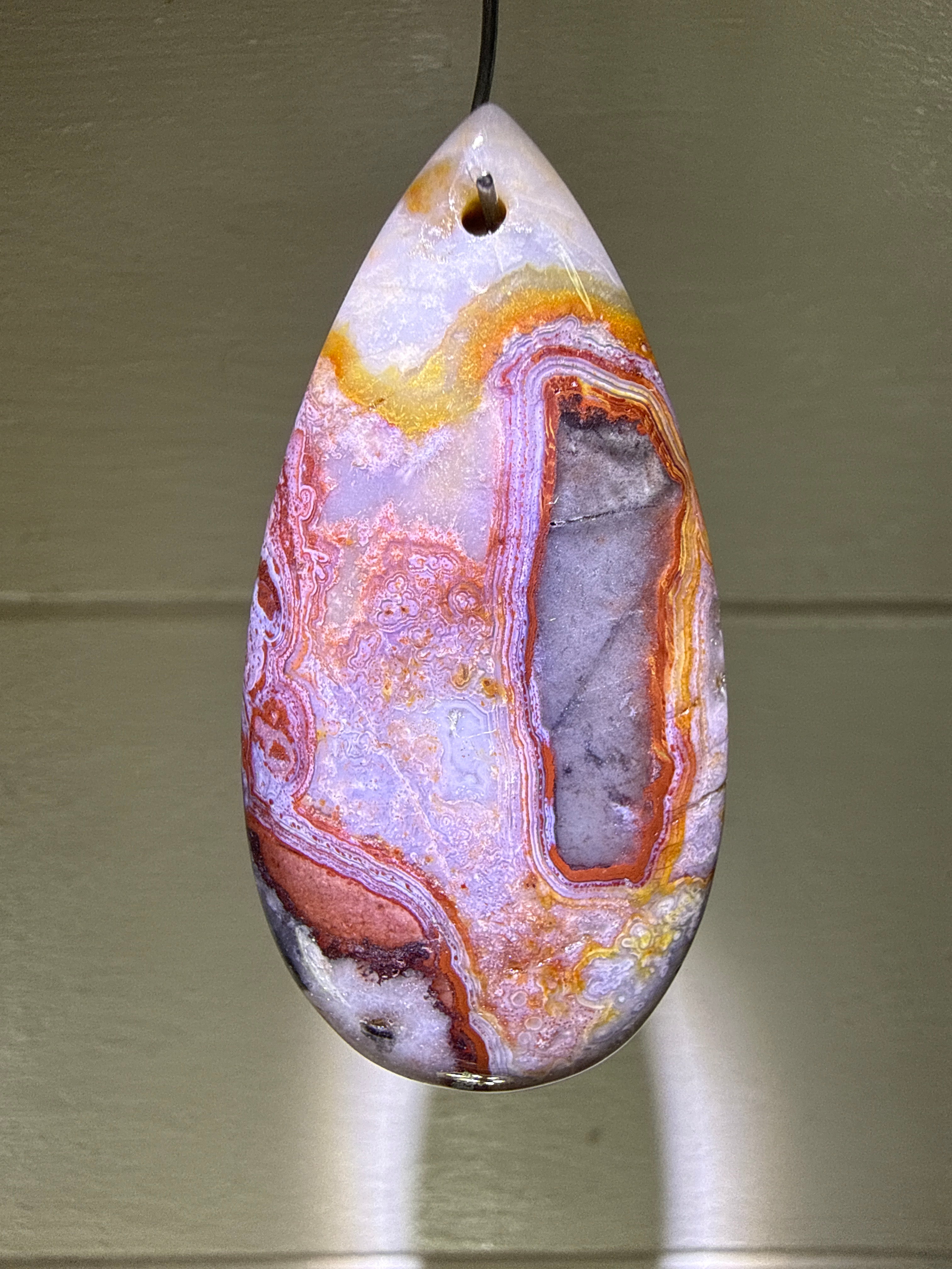 Mexican Lace Agate Pendant