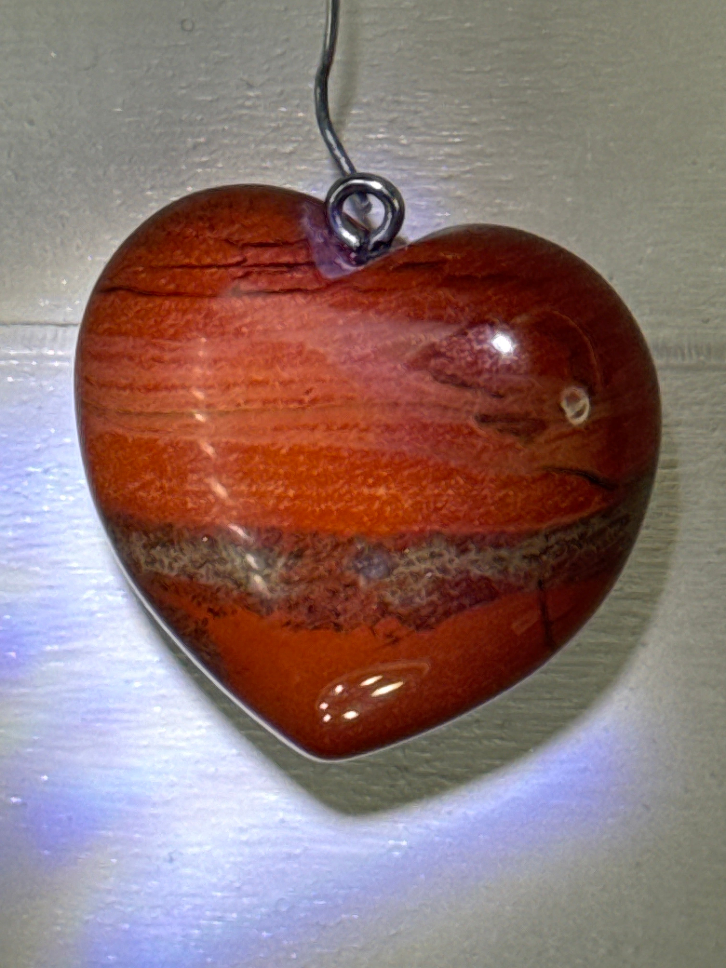 Red Jasper Heart Pendant