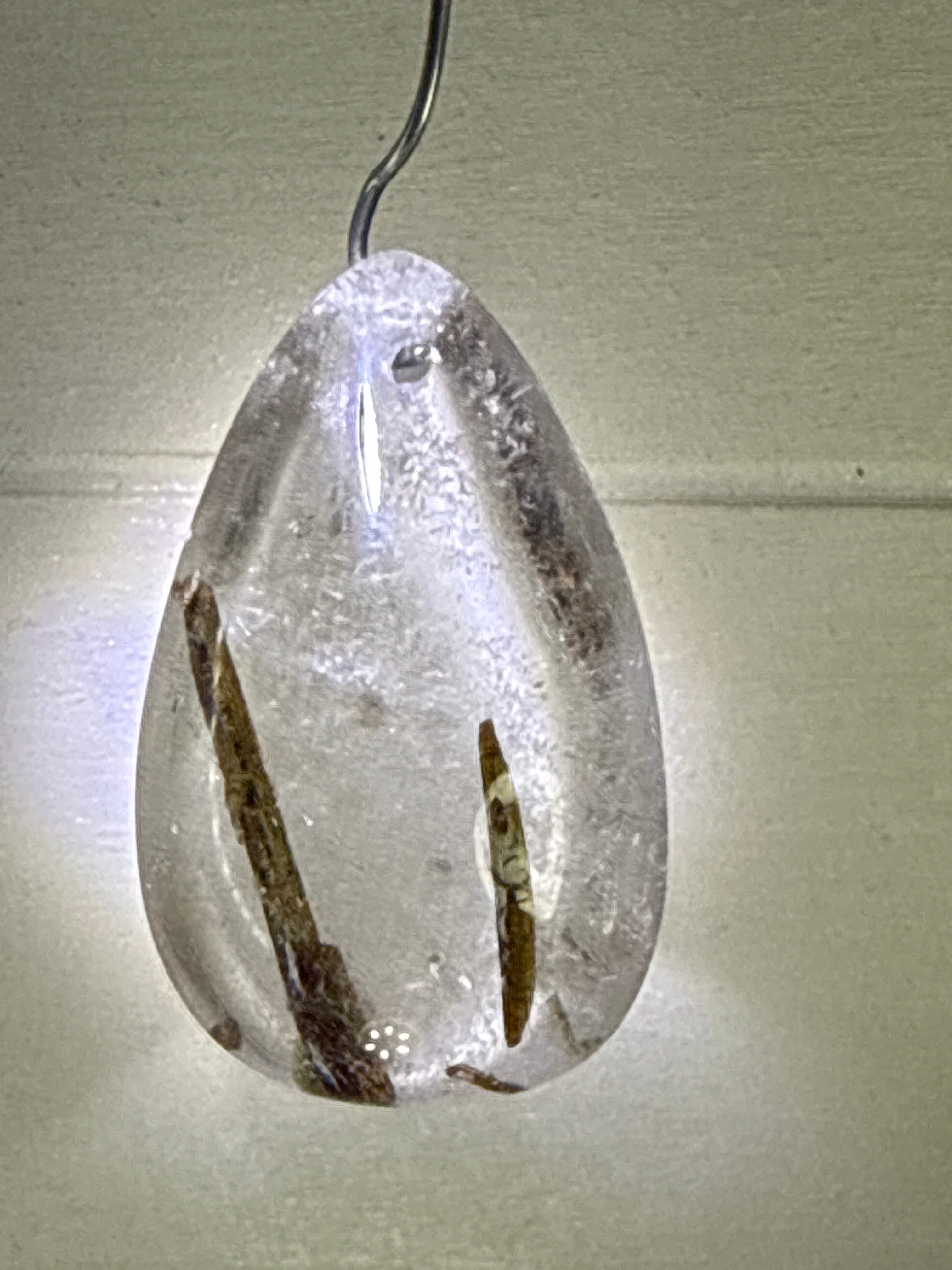 Green Tourmaline in Quartz Pendant