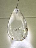 Green Tourmaline in Quartz Pendant
