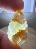 Faceted Flower Agate Pendant