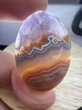 Amethyst with Mexican Lace Agate Pendant